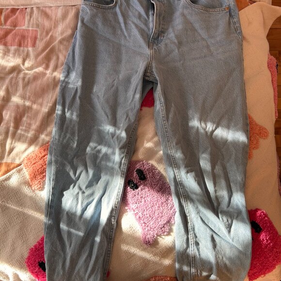 H&M jean bleu pâle coupe droite / H&M light wash straight-leg jeans - Picture 3 of 3